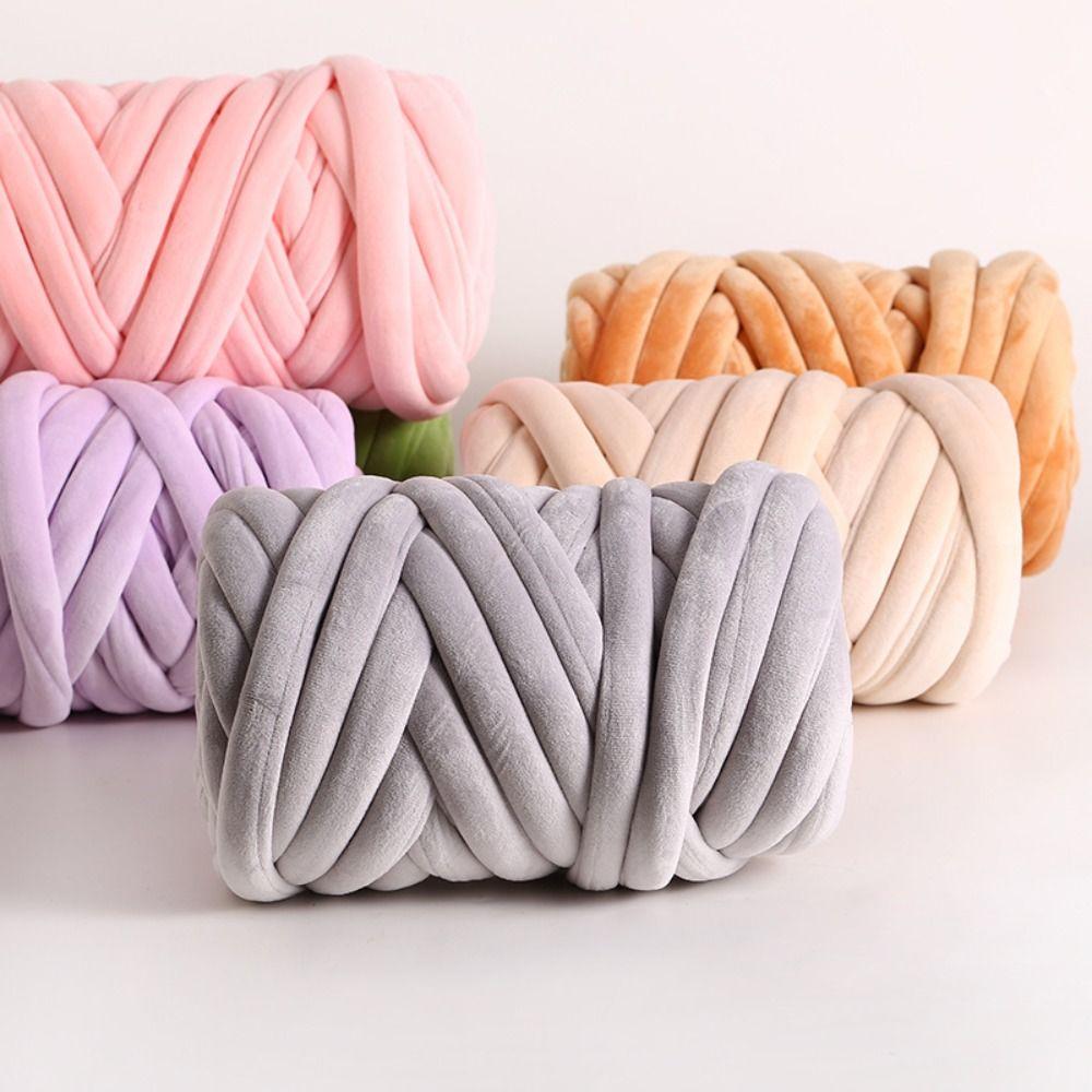 2.5cm Chunky Yarn Super Velvet Bulky Yarn Easy Projects Tube Yarn  Pet Beds