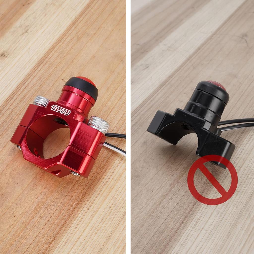 RUTU CNC Universal Motorcycle Engine Stop Start Kill Switch Button With Mounting Backplate For KLX450 KLX250 KLX110 CR125 CRF250 CRF450 XR250