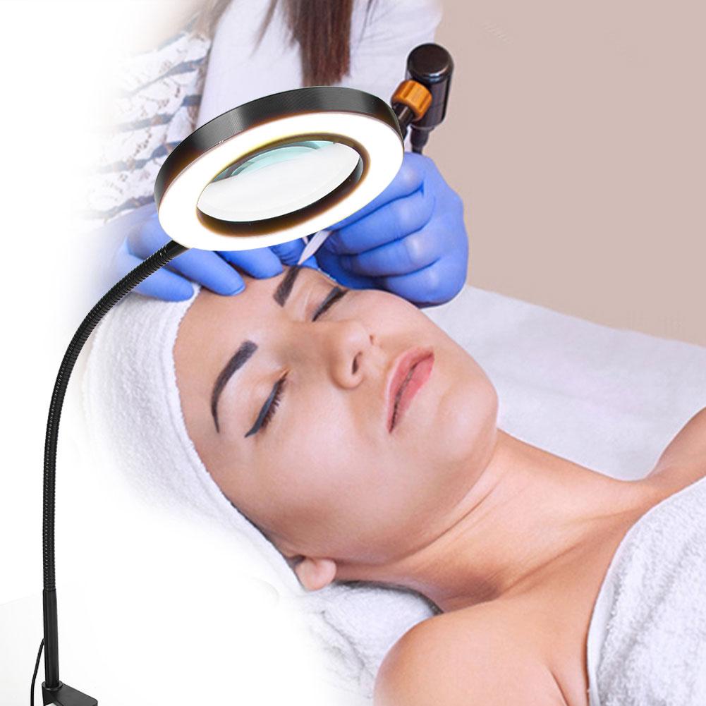 5-кратная увеличительная светодиодная лампа с регулируемым USB-светом для салона красоты, дизайна ногтей, татуировки, черная