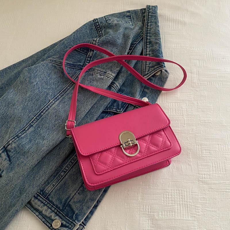 Маленькая сумка из ромбовидной вышивальной нити женская 2025 новая летняя в зарубежном стиле универсальная сумка-мессенджер на плечо маленькая квадратная сумка