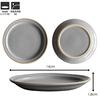 TAMAKI Plate SS Edge Line Gray Diameter 14Height 1.8cm Microwave Dishwasher Safe T-788431