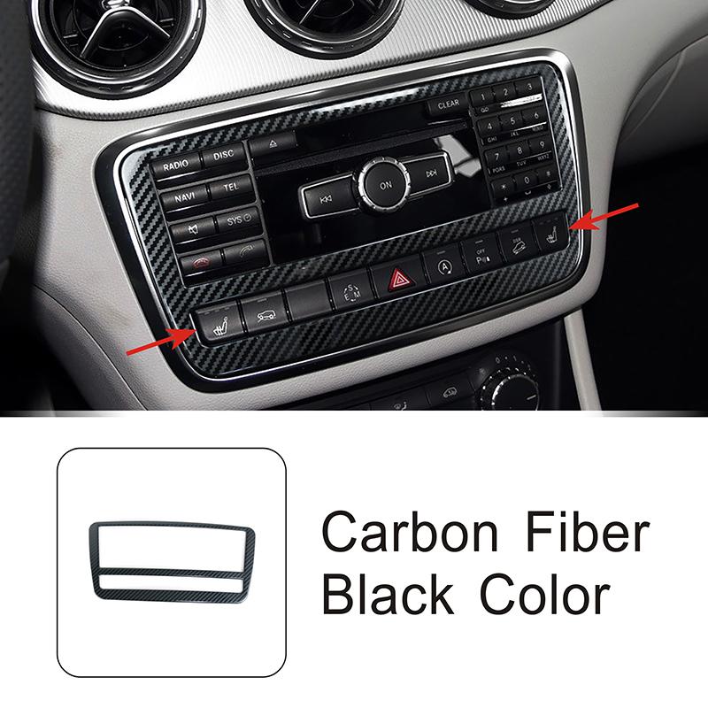 Консоль CD Панель Рамка Украшения Узор Карбон Отделка Для Mercedes Benz A Класс W176 GLA X156 CLA C117 2013-2018 Автомобильные Аксессуары