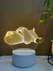 Creative 3D LED Night Light 7 Color  Acrylic Veilleuse ABS Plastic Base LED Night Lamp for Children's Room Table Desk Use