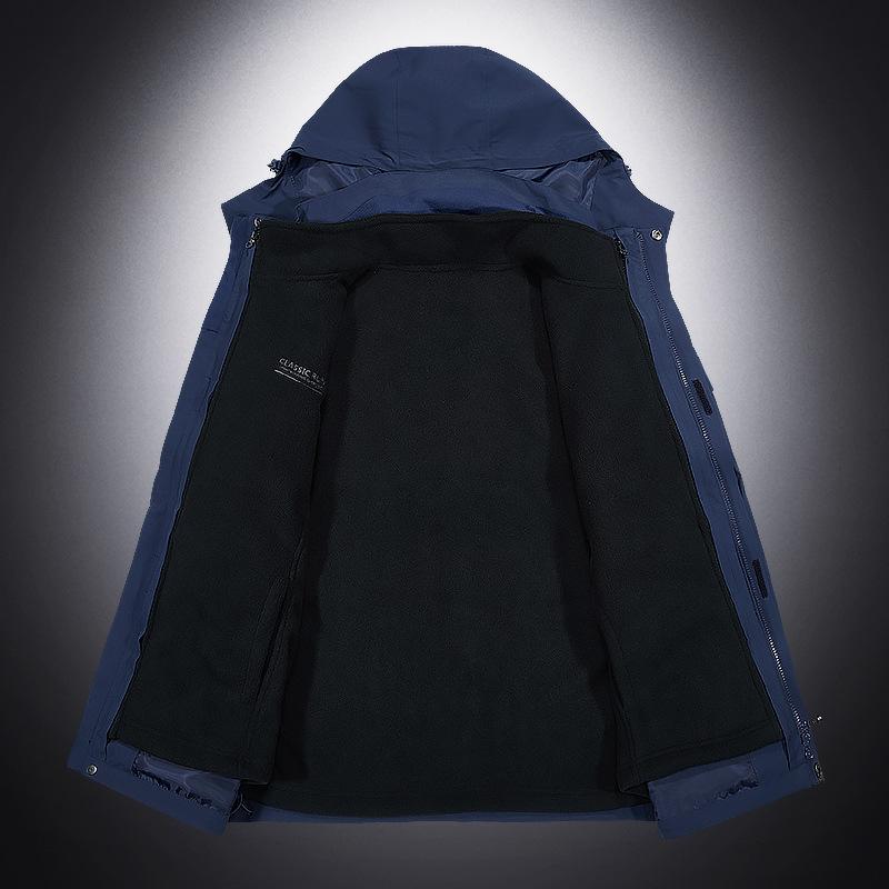 Осенняя уличная куртка с пуховой подкладкой может быть ветрозащитной и теплой курткой Мужская одежда