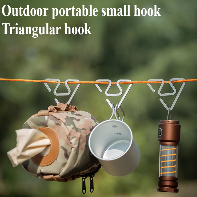 3pcs Outdoor Stainless Steel Hooks Are Not Easy To Slide Ultra Light Multifunctional Lightweight Camping Accessories and Tools