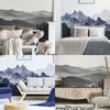 Misty Mountain Спальня Гостиная Домашний Фон Стена Ландшафтный Дизайн Декоративные Наклейки На Стены