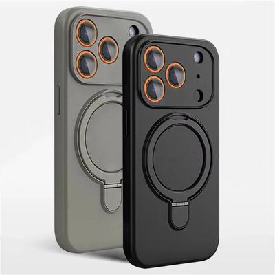 Магнитный силиконовый чехол для iPhone 17 16 15 14 13 11 12 Pro Max с подставкой-кольцом для iPhone 14 15 16 Plus