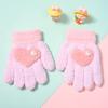 Soft Comfortable Winter Mittens for Kids Knitted Gloves Cute Cartoon Pattern Kindergarten Gloves Comfortable Wearing