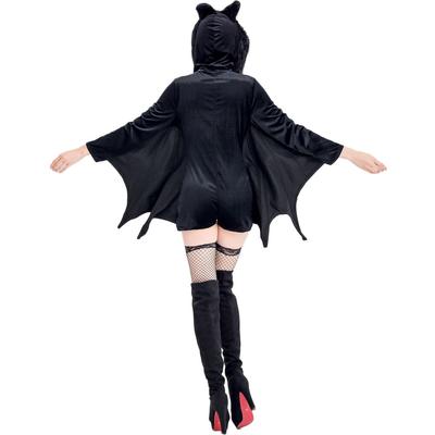 S-XL Adult Vampire Dark Bat Costume, Halloween Witch Batman Cos Costume Plus Size Party Costume