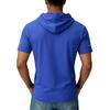 Men's Hooded Pocket Top  Men's Casual Sports Quick Drying Short Sleeved Top