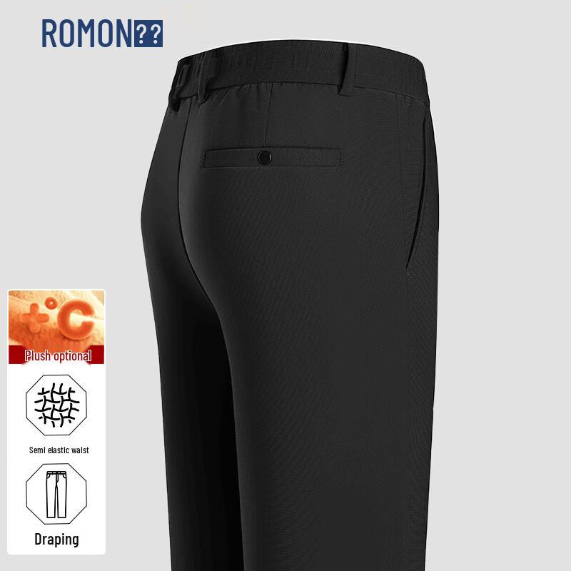 ROMON Мужские осенне-зимние прямые эластичные брюки в стиле business casual