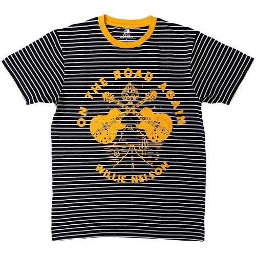 Willie Nelson Unisex Adult On The Road Again Ringer T-Shirt