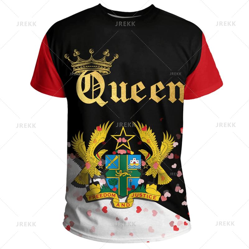 3D Ghana Nationa IndependenceDay Printed T Shirt The Republic-of Ghana Emblem Flag Graphic Tee-shirts For Men Mens Clothing Tops