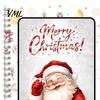 Festive Holiday Souvenir Holders Christmas Spiral Bound Book, Vibrant Design Keepsake Booklet, Gift Card Compact Decorative Present Holder for Friends