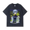 275 GSM Washed T-shirts 100% Cotton Evangelion V6 Rei Print Unisex Heavy Cotton T Shirt