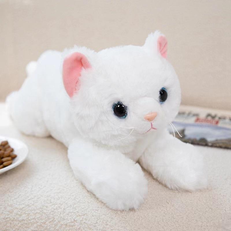 Simulation cat plush toy doll party model, kitten doll, children's birthday gift, sleeping doll