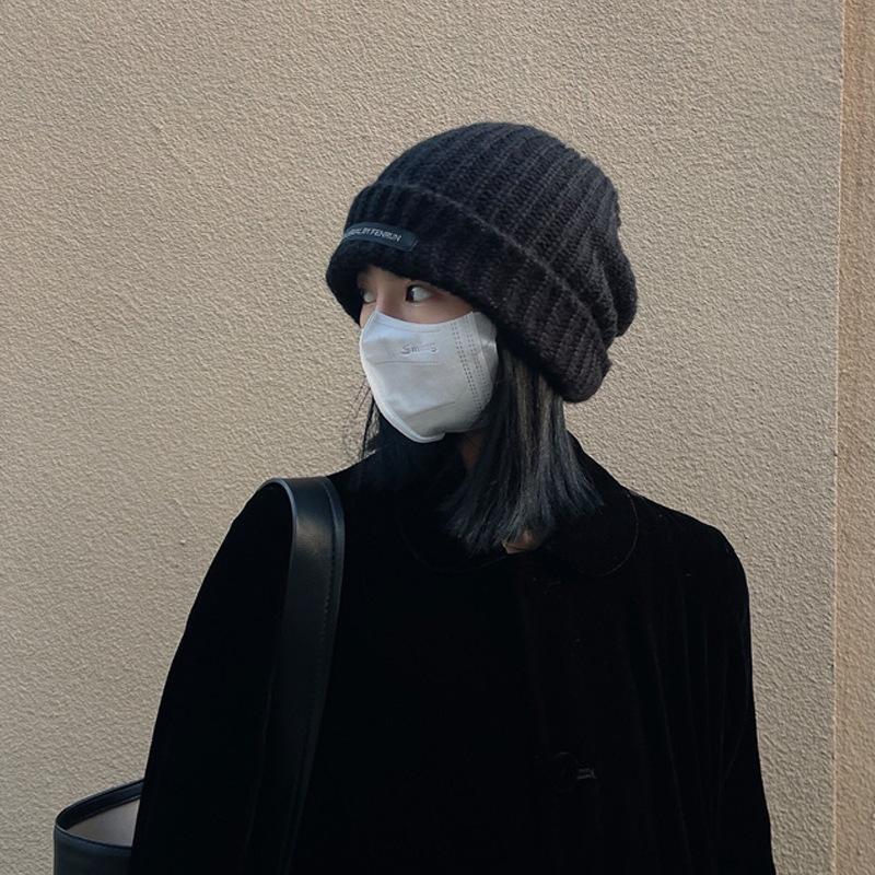 Зимние шапки для женщин, утепленные вязаные шапки с защитой ушей, двухсторонние шапки с ворсом, шерстяные шапки, мягкая теплая шапка