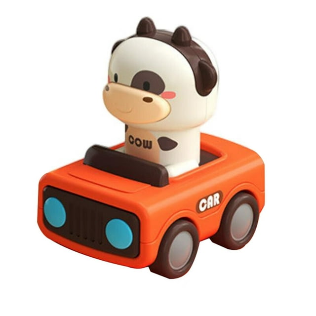 Press and Go Car Toys for Toddlers Animal Baby Car Toys Push Go Friction Vehicle Toys for Infants Birthday Gifts for Boys Girls