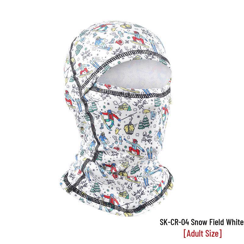 Зимняя маска для катания на лыжах для родителей и детей с ветрозащитой шеи, утепленным капюшоном и встроенным головным убором для езды на велосипеде
