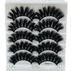 Beauty Eye Makeup Tools Criss-cross Thick Long False Eyelashes Wispies Fluffies 8D Mink Hair