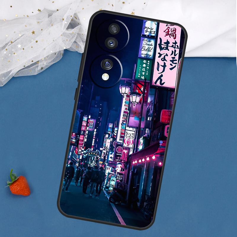 Чехол «Неоновый Токио Ночью» для Honor Magic 8 7 5 6 Pro 200 400 50 70 90 Lite Win RT X8c X8b X9a X9b X9c X9d