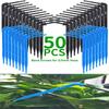 Greenhouse Garden 50PCS Bend Drip Arrow Dripper Micro Drip Irrigation Kit Emitter Fit 3/5mm Hose Watering Saving Dripper Flowers