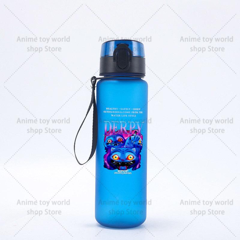 KPop Demons Hunters Large Capacity Sports Water Bottle Motivational Leak Proof Portable Reusable Cups Outdoor Travel Gym Jugs