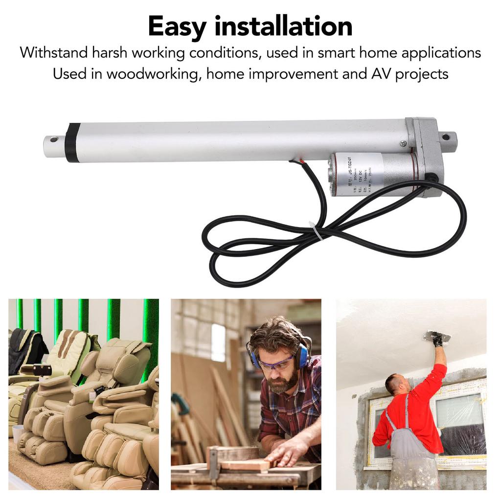 Мини линейный электрический актуатор 750 Н 250 мм 12 В для движения двигателя на открытом воздухе сельскохозяйственная гусеничная робототехника