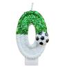 Football Birthday Candle Eco-friendly No Odor Sequins Design Easy To Use Long-Lasting 0-9 Numbers Candle Cake Decoration