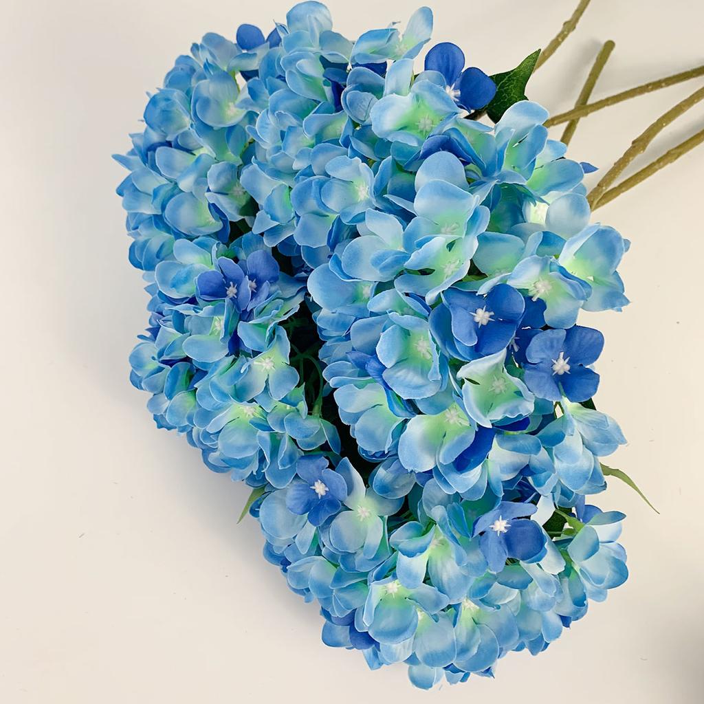 6pcs Fake Flowers Artificial Hydrangea Flowers Stems 47cm Real Touch Hydrangeas for Home Table Centerpieces Wedding Party Decoration
