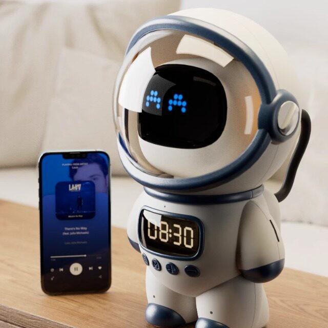 AI Voice-Powered Talking Speaker & Alarm Clock - Perfect New Year/Birthday Gift for Kids & Students