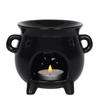 Something Different Shiny Black Cauldron Oil Burner