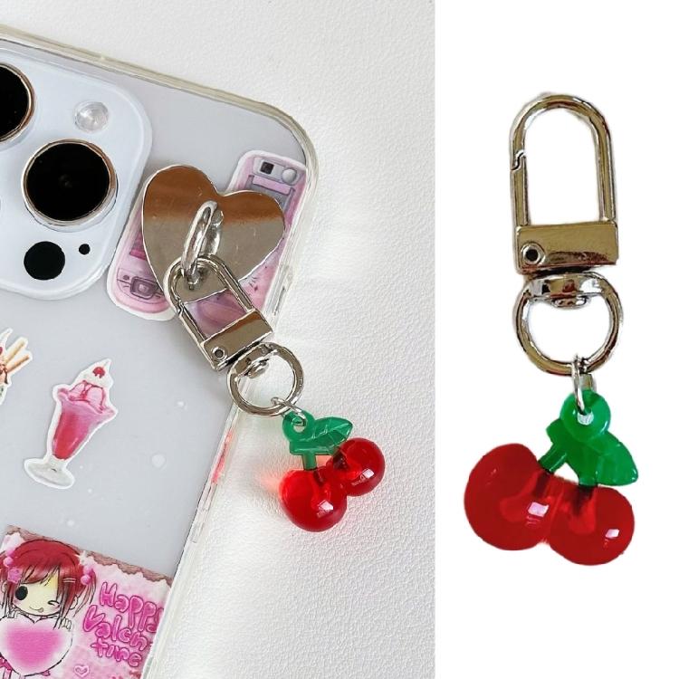 Fashion Cherries Charm Handbag Pendant Keychain Women Exquisite Fruit Cherries Bag Accessory Eye Catching Gift for Women