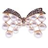 Креативная высококачественная белая жемчужина бант жемчужная брошь женская сплав горный хрусталь платье брошь с аксессуарами булавка