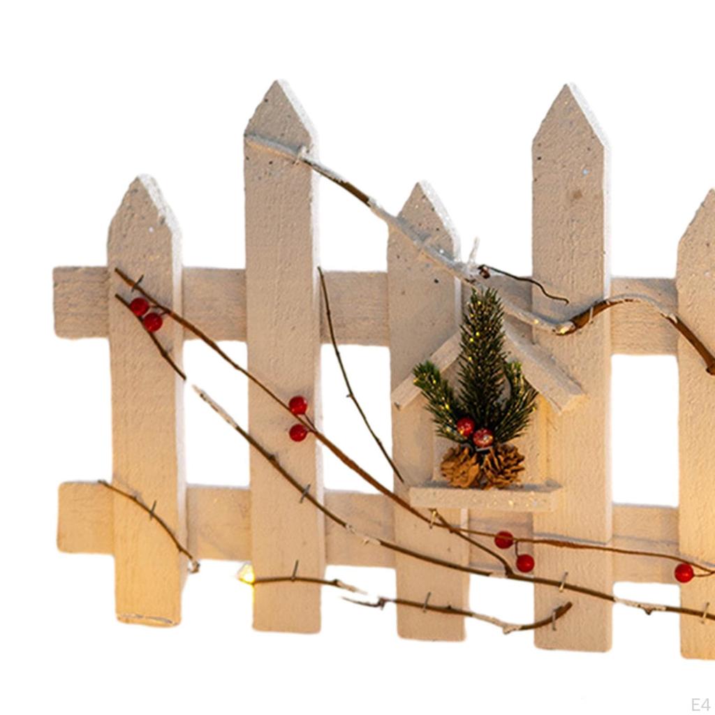 Рождественский забор, деревянный штакетник, украшение для сада феи, орнамент