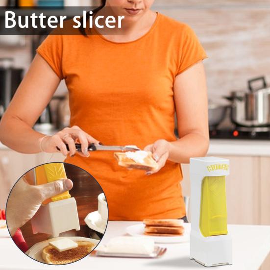 Butter Cutter Slicer One-Click Stick Butter Dispenser And Storage Case Cheese Splitter for Bread Cakes Breakfast