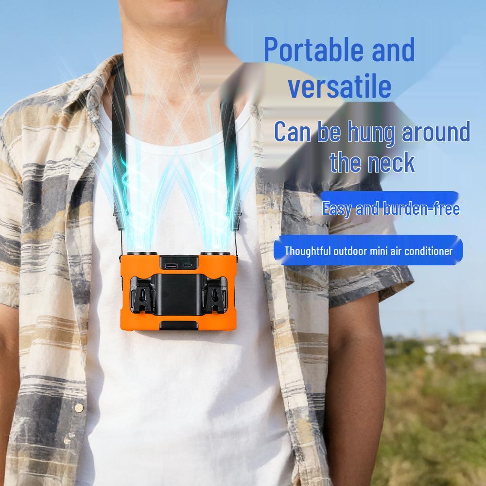 Portable Dual-Outlet Waist Fan, 20,000 mAh with High Wind Power for Outdoor Construction and Meetings