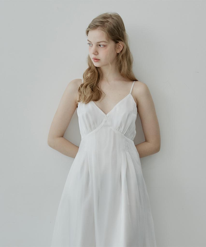 Hypernet Organza Suspender Dress White