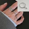 925 Silver Flower Lace Ring Korean Fashion Opening Inlaid CZ Adjustable Rings Valentine's Day Gift