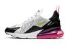 Air Max 270 White Black Laser Fuchsia Volt GS 943345-102
