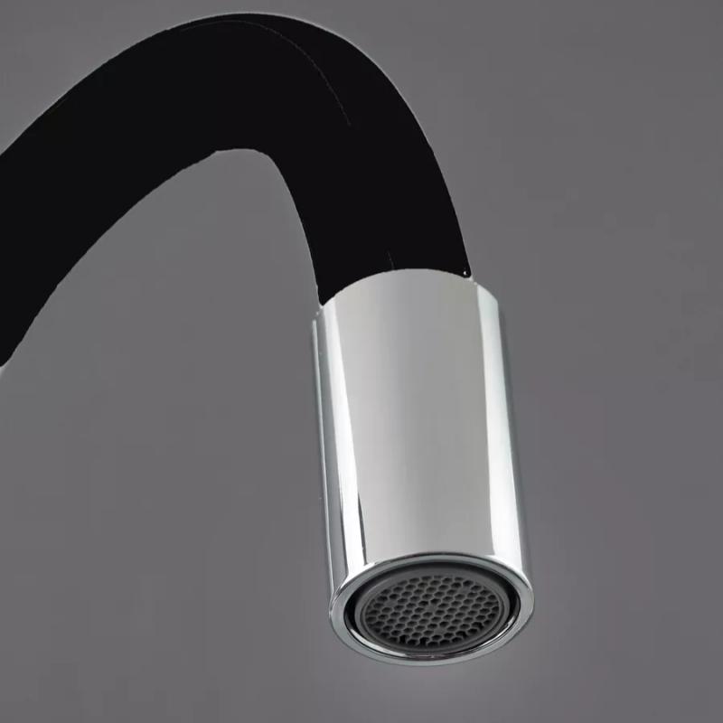 Силиконовая трубка, кухонный кран для мойки, смеситель для горячей и холодной воды, вращающийся на 360 градусов, гибкий шланг, кран для крепления на палубе, одно отверстие