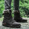 Мужские ботинки Большие водонепроницаемые нескользящие бархатные зимние ботинки Зимние мужские хлопковые ботинки Повседневные ботинки Уличные высокие теплые ботинки 38-47
