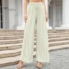 Женские повседневные брюки с эластичной резинкой на талии, длинные брюки с регулируемым шнурком, плиссированные тканевые свободные брюки, уличная одежда