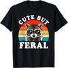 Милый, но дикий, смешной енот, солнцезащитные очки, отпуск, ретро футболка