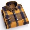 Large Thickened Brushed Cotton Plaid Oversized Casual Korean Shirt