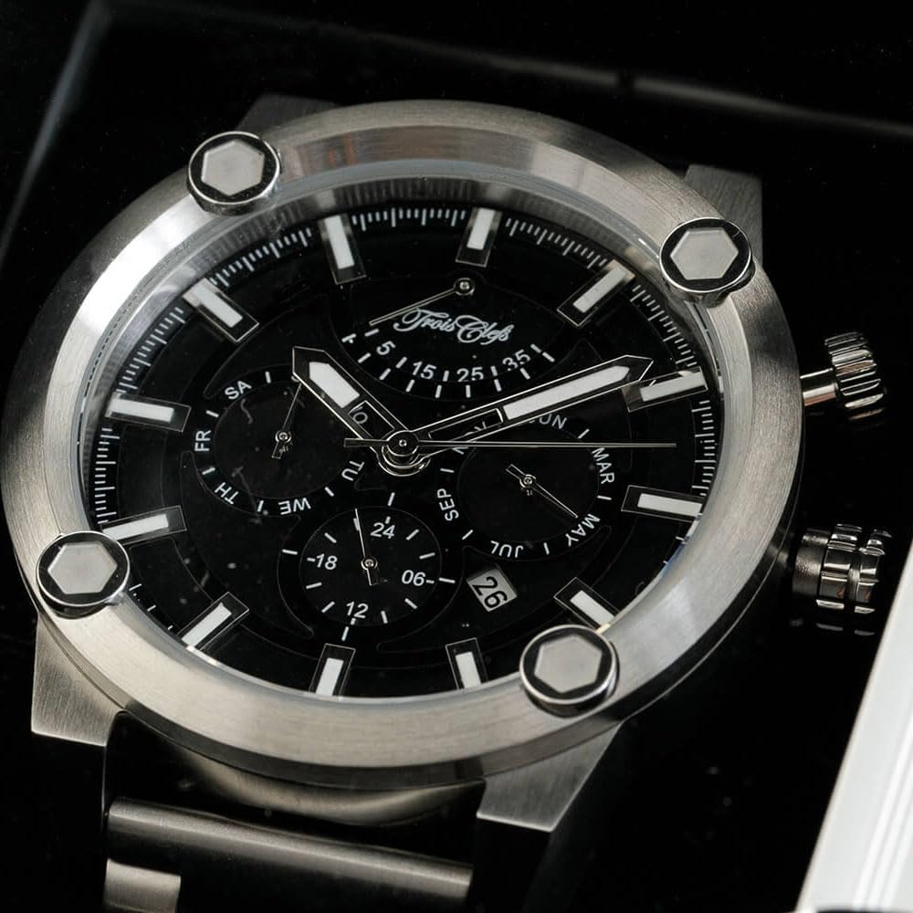 Trois Clefs механический автоматический ручной завод аналоговый японский механизм запас хода календарь нержавеющая сталь ремешок водонепроницаемый 10 АТМ кожа