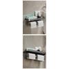 Aluminum Alloy Paper Holder Wall-Mounted Toilet Roll Paper Holder No Drilling Bathroom Kitchen Paper Holder