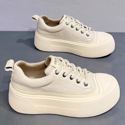 Женские белые кроссовки на платформе, весенне-осенние повседневные спортивные кроссовки, удобные и легкие кеды