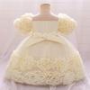 Baby Girl Sequin Flower Dresses Christmas Wedding Lace 1st Birthday Party Dress for Kids Toddler Children Formal Evening Costume