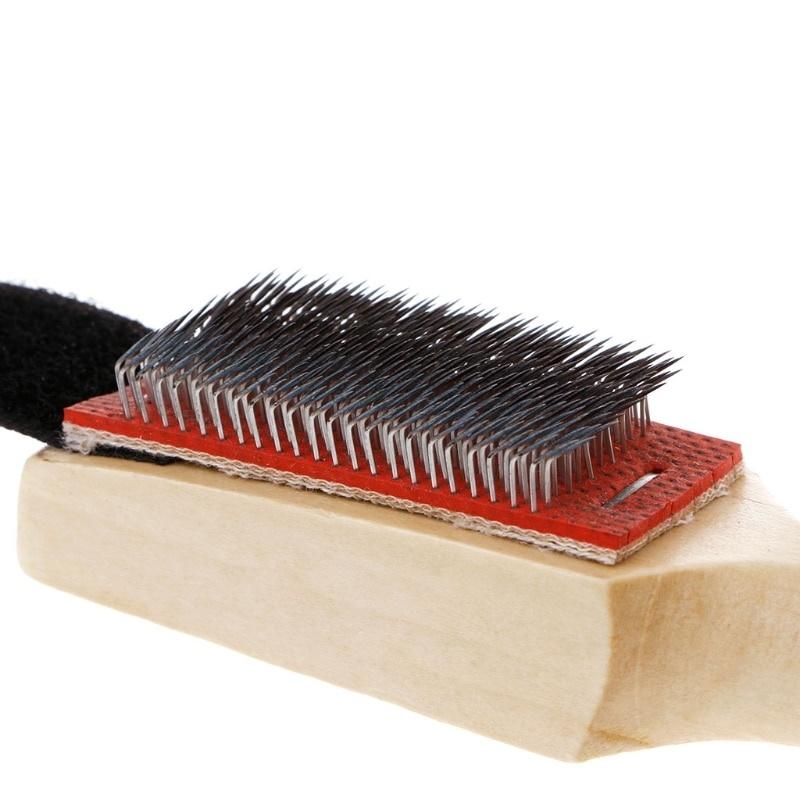 Ballet Dance Shoe Wire Brush PU Protector Cover Wood Handle Ballroom Suede Soles Latin Salsa Dance Shoe Cleaning Brushes